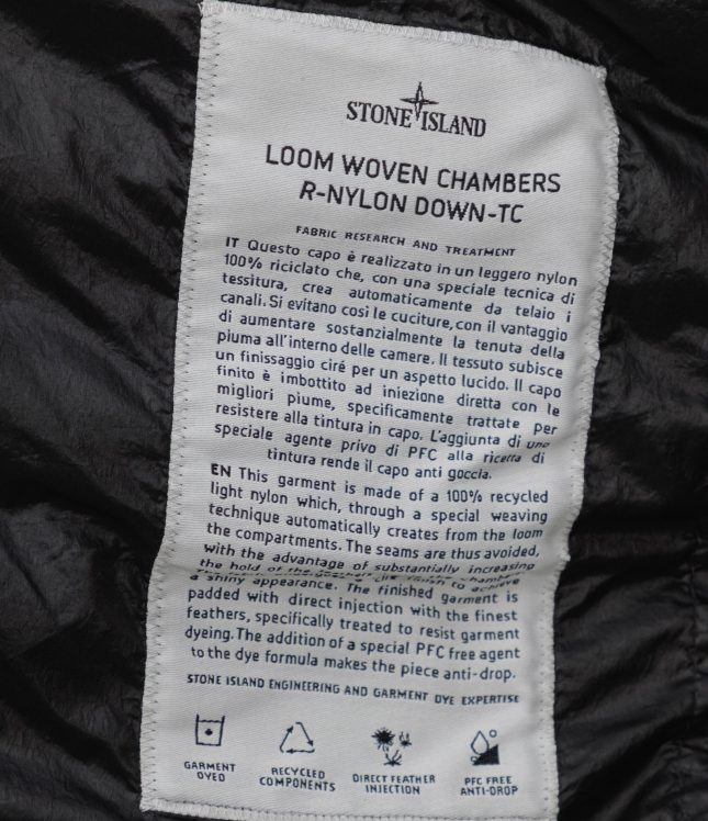 Чоловіча куртка STONE ISLAND LOOM WOVEN CHAMBERS R-NYLON DOWN-TC 1540324 V0029, колір чорний | Ціна 37999 грн, фото 8