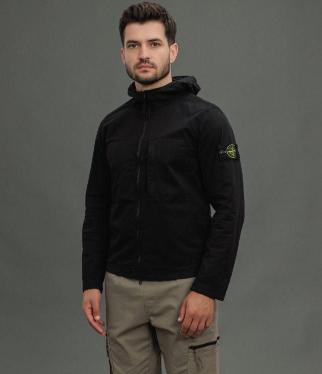 Чоловіча куртка STONE ISLAND SUPIMA COTTON TWILL STRETCH-TC 1543310 V0029, колір чорний | Ціна 19999 грн, фото 1