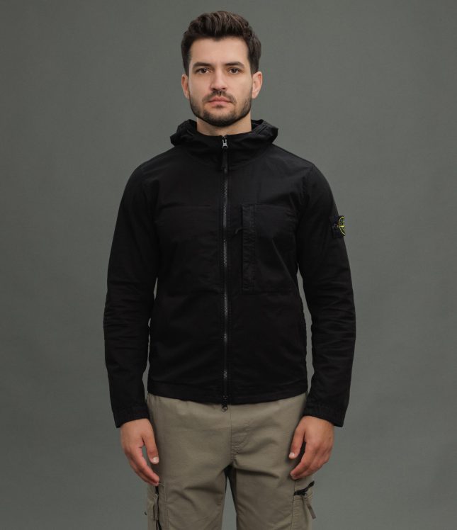 Чоловіча куртка STONE ISLAND SUPIMA COTTON TWILL STRETCH-TC 1543310 V0029, колір чорний | Ціна 19999 грн, фото 2