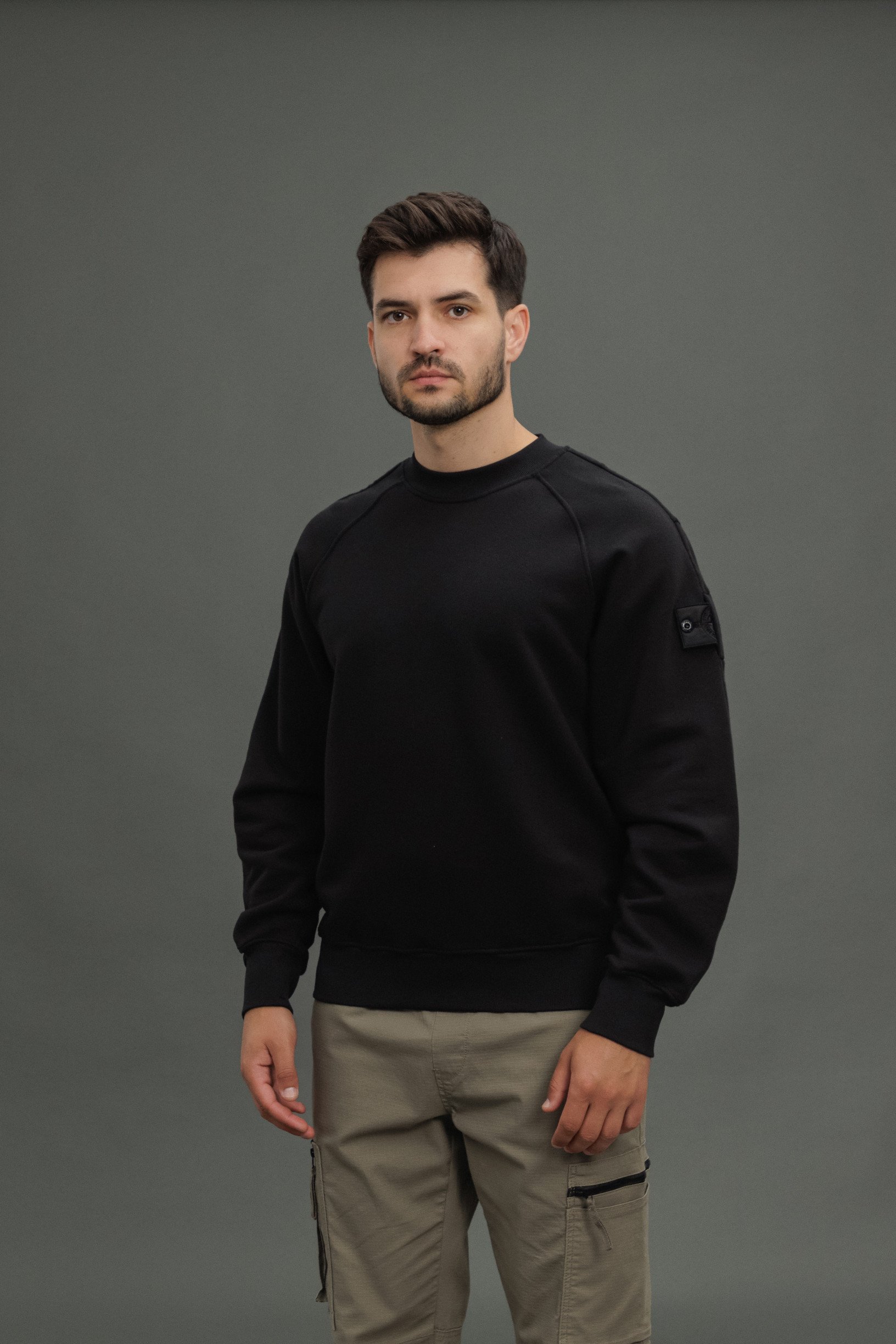 Чоловічий світшот STONE ISLAND 1960619 V0029, колір чорний
