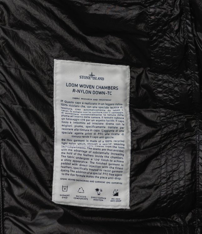 Чоловіча куртка STONE ISLAND LOOM WOVEN CHAMBERS R-NYLON DOWN-TC 1541524 V0029, колір чорний | Ціна 26999 грн, фото 7