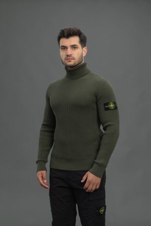 Чоловічий гольф STONE ISLAND 15552C2 V0058, колір зелений
