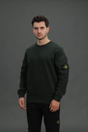 Чоловічий світшот STONE ISLAND 156100008-S0A20 V005E, колір зелений