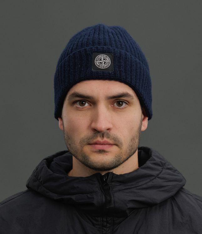 Чоловіча шапка STONE ISLAND 7915N10B5 A0020, колір синій | Ціна 8499 грн, фото 1
