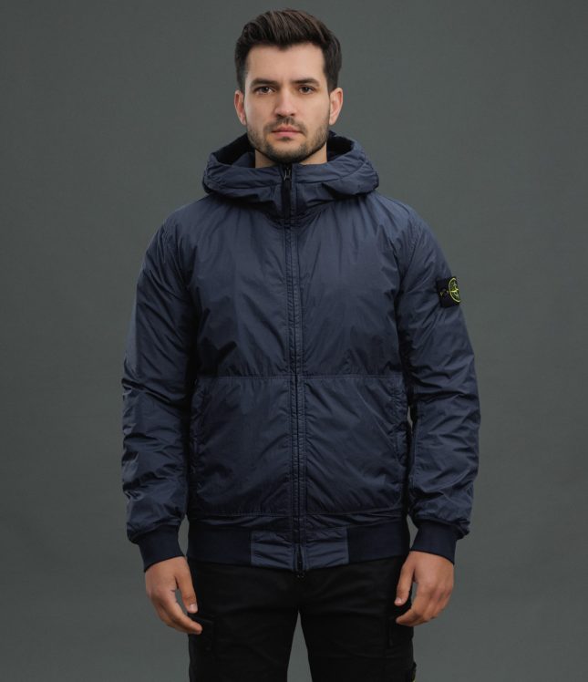 Чоловіча куртка STONE ISLAND GARMENT DYED CRINKLE REPS NY 154100013-S0A23 V0020, колір синій | Ціна 47999 грн, фото 2