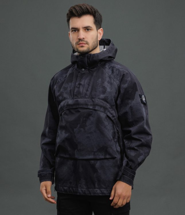 Чоловіча куртка STONE ISLAND RASO GOMMATTO 3L LASER CAMO 154100023-S0078 V0062, колір сірий | Ціна 59999 грн, фото 1