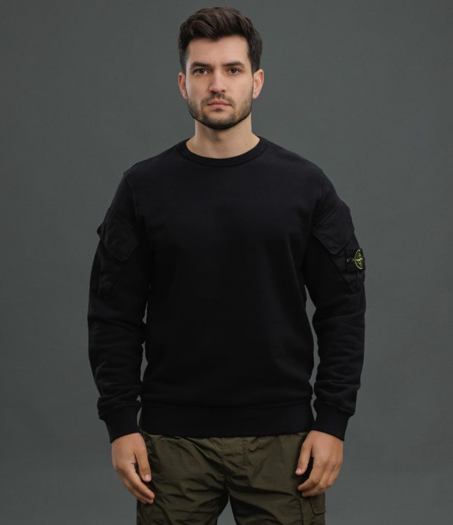 Чоловічий світшот STONE ISLAND 156100008-S0A20 V0029, колір чорний | Ціна 20999 грн, фото 2