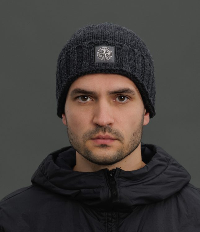 Чоловіча шапка STONE ISLAND 7715N17D6 V0065, колір сірий | Ціна 8499 грн, фото 1