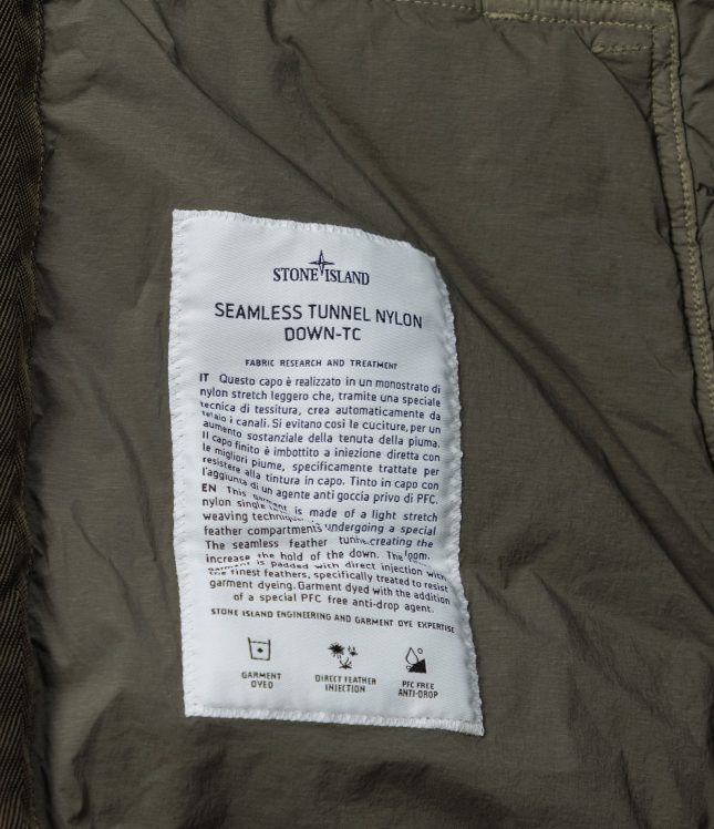 Чоловіча куртка STONE ISLAND SEAMLESS TUNNEL NYLON DOWN-TC 154100040-S0028 V0054, колір зелений | Ціна 42999 грн, фото 7