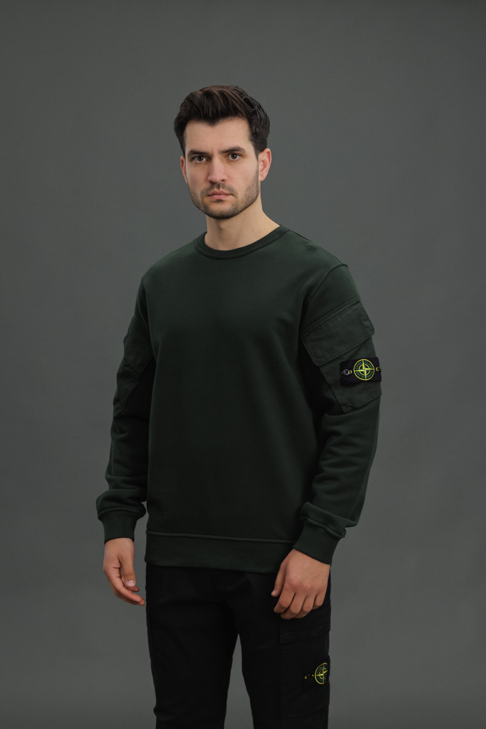 Чоловічий світшот STONE ISLAND 156100008-S0A20 V005E, колір зелений