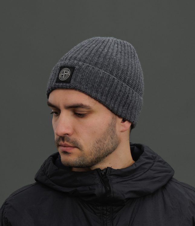 Чоловіча шапка STONE ISLAND 15N10B5 V0M67, колір сірий | Ціна 8499 грн, фото 2