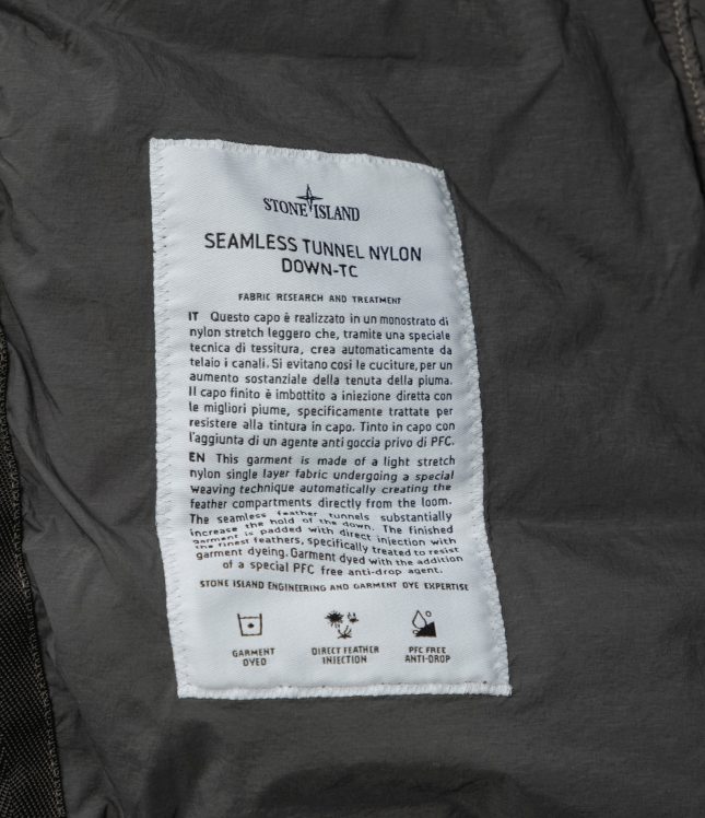 Чоловіча куртка STONE ISLAND SEAMLESS TUNNEL NYLON DOWN-TC 154100040-S0028 V0062, колір сірий | Ціна 42999 грн, фото 8