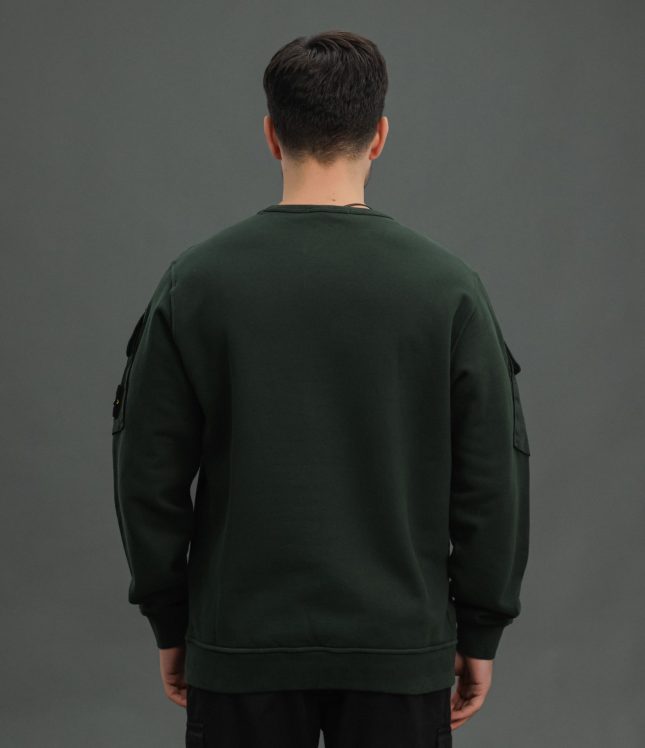 Чоловічий світшот STONE ISLAND 156100008-S0A20 V005E, колір зелений | Ціна 20999 грн, фото 6