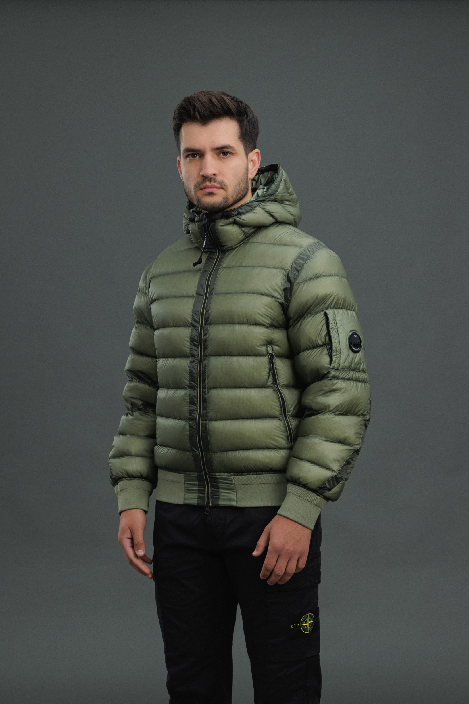 Чоловіча куртка C.P. COMPANY D.D. SHELL DOWN JACKET CMOW002A 110416A COL:612, колір зелений