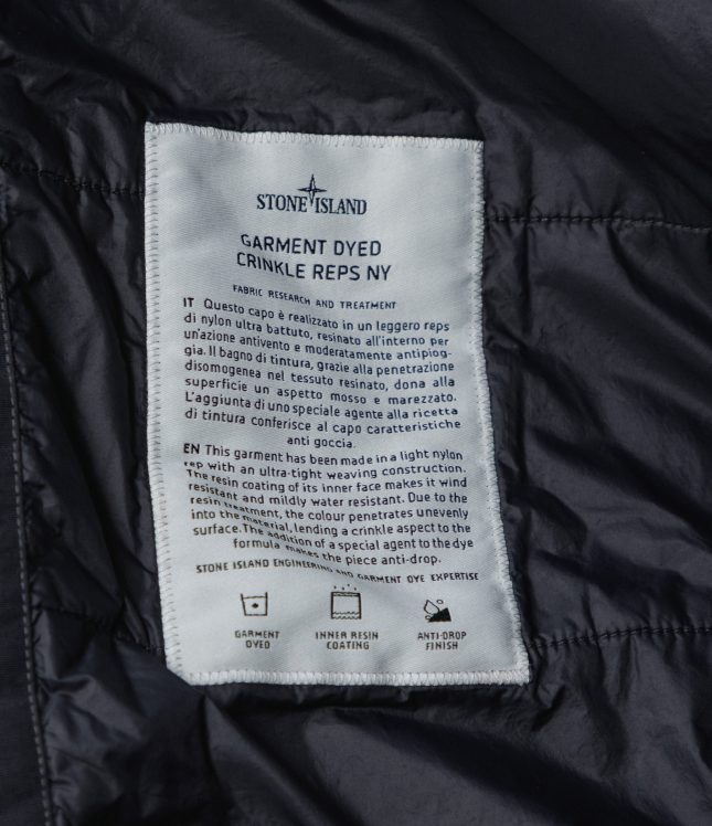 Чоловіча куртка STONE ISLAND GARMENT DYED CRINKLE REPS NY 154100013-S0A23 V0029, колір чорний | Ціна 47999 грн, фото 8