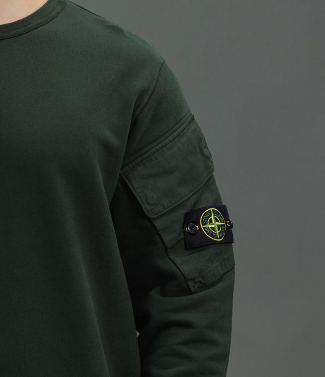 Чоловічий світшот STONE ISLAND 156100008-S0A20 V005E, колір зелений | Ціна 20999 грн, фото 4