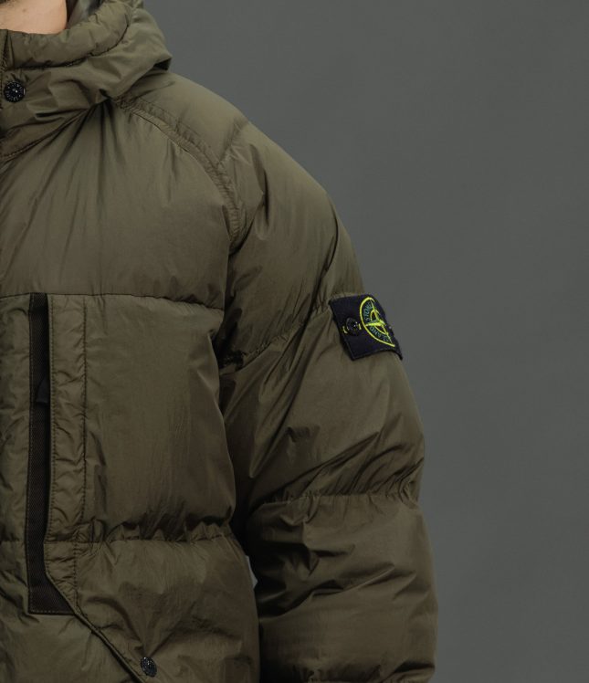 Чоловіча куртка STONE ISLAND GARMENT DYED CRINKLE REPS R-NY DOWN 1540723 V0058, колір зелений | Ціна 39999 грн, фото 4