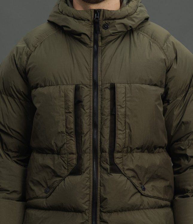 Чоловіча куртка STONE ISLAND GARMENT DYED CRINKLE REPS R-NY DOWN 1540723 V0058, колір зелений | Ціна 39999 грн, фото 3