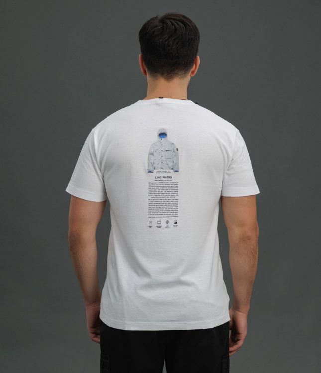 Чоловіча футболка STONE ISLAND ARCHIVIO LINO WATRO 152NS91 V0001, колір білий | Ціна 9199 грн, фото 6