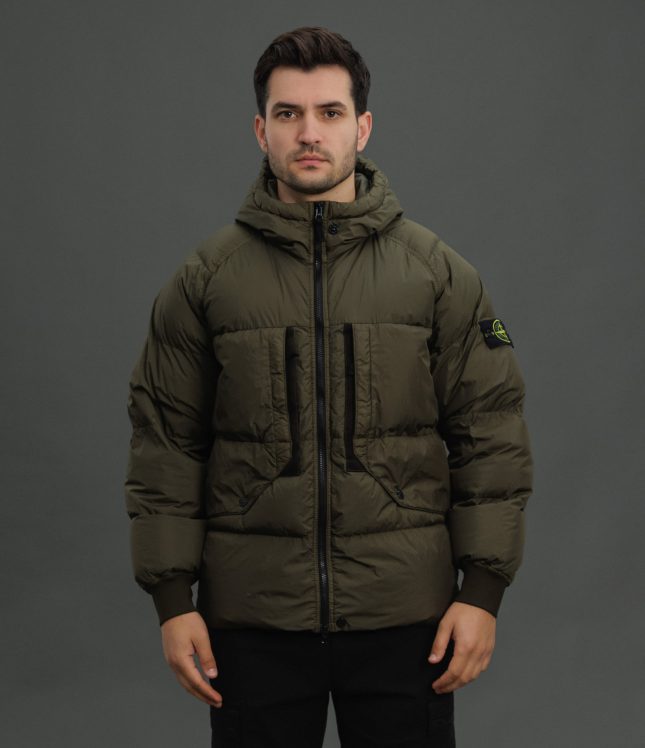 Чоловіча куртка STONE ISLAND GARMENT DYED CRINKLE REPS R-NY DOWN 1540723 V0058, колір зелений | Ціна 39999 грн, фото 2