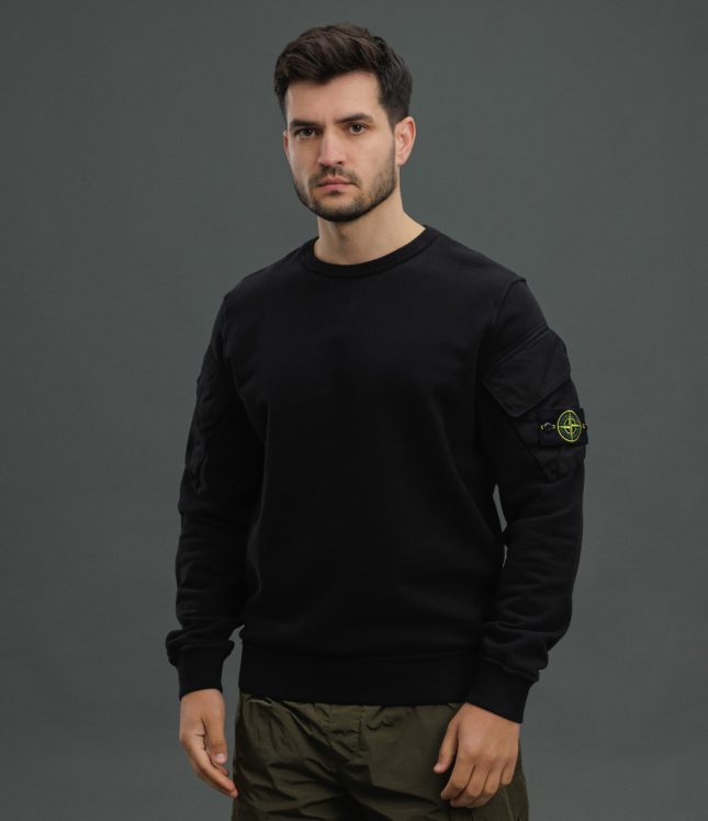 Чоловічий світшот STONE ISLAND 156100008-S0A20 V0029, колір чорний | Ціна 20999 грн, фото 1