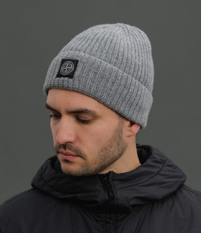 Чоловіча шапка STONE ISLAND 15N100012-S00B4 V0M6B, колір сірий | Ціна 8499 грн, фото 2