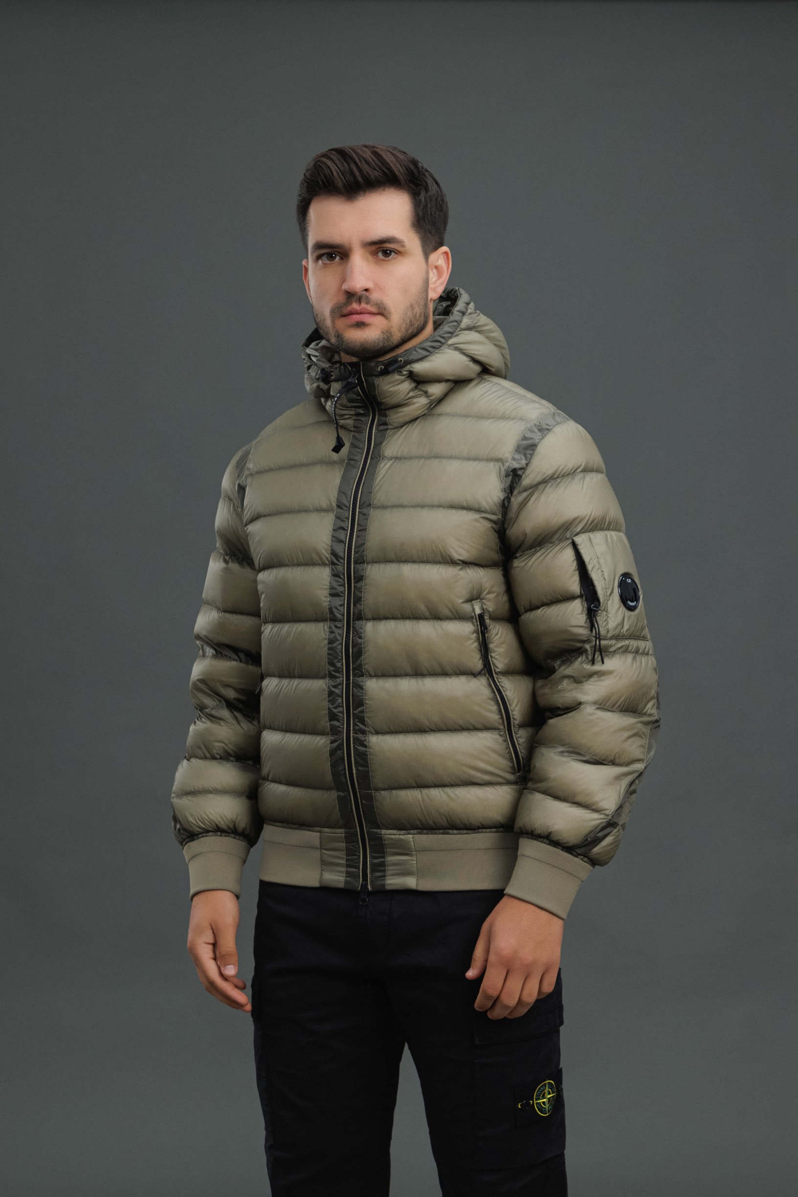 Чоловіча куртка C.P. COMPANY D.D. SHELL DOWN JACKET CMOW002A 110416A COL:356, колір коричневий