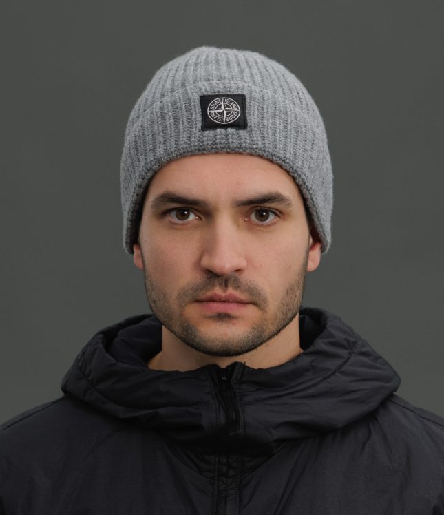 Чоловіча шапка STONE ISLAND 15N100012-S00B4 V0M6B, колір сірий | Ціна 8499 грн, фото 1