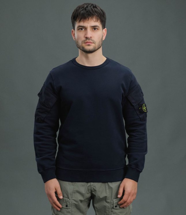 Чоловічий світшот STONE ISLAND 156100008-S0A20 V0020, колір синій | Ціна 20999 грн, фото 2