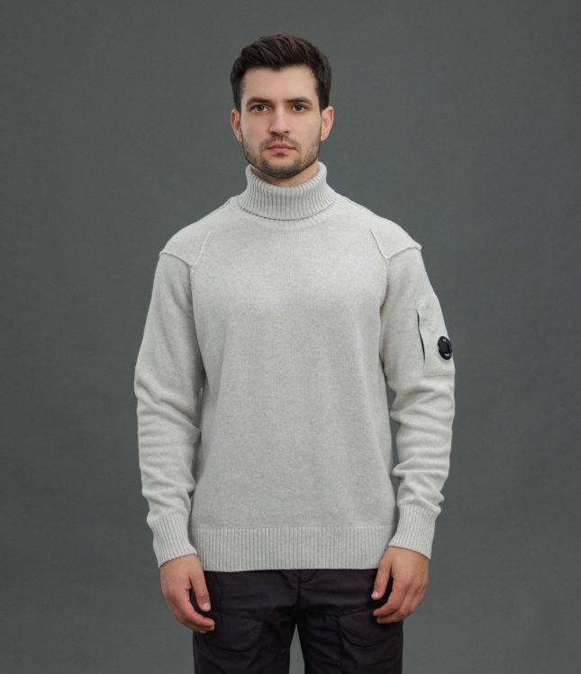 Чоловічий гольф C.P. COMPANY CMKN142A 110149A COL:M13, колір сірий | Ціна 12499 грн, фото 2