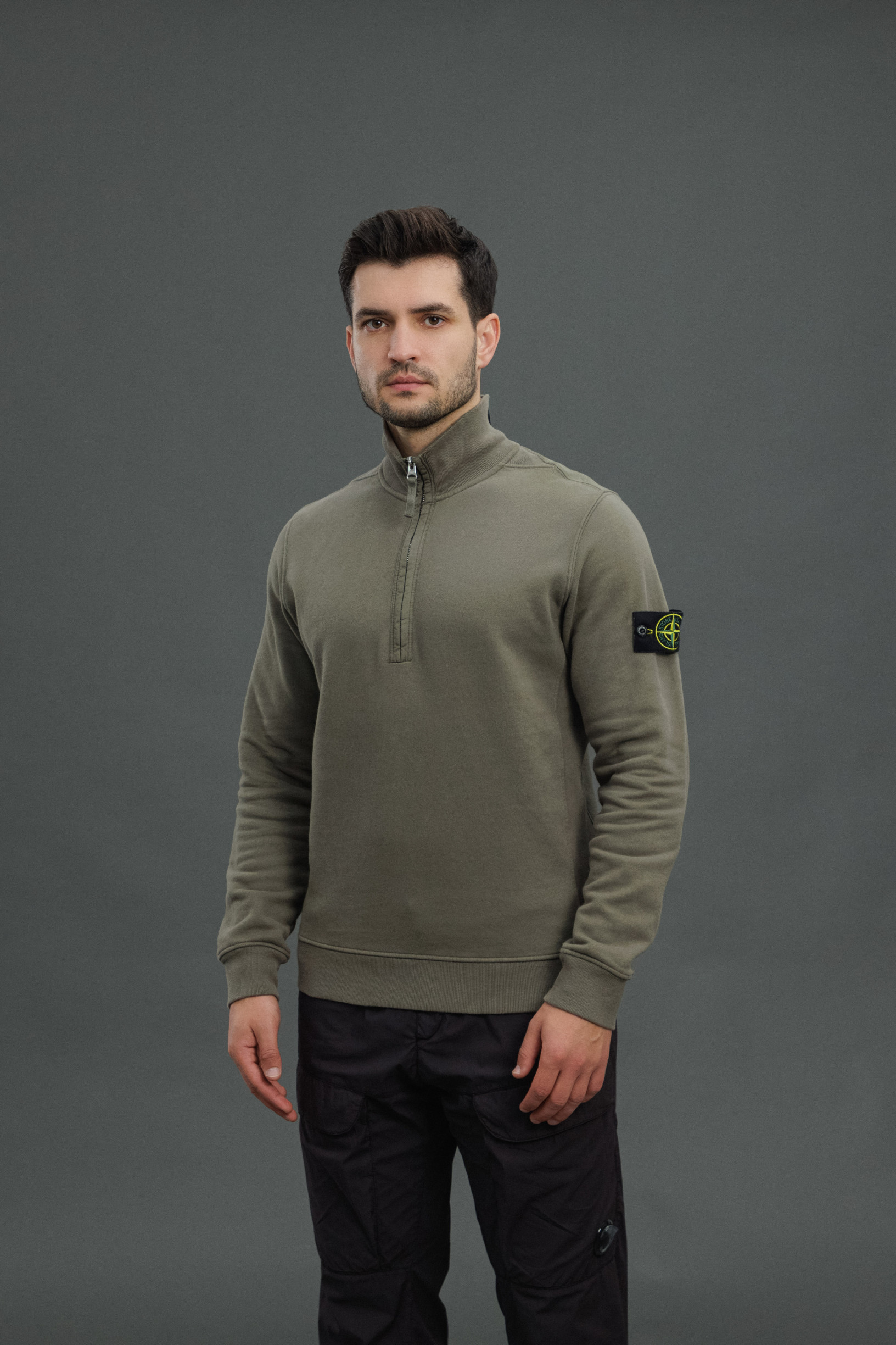 Чоловічий світшот STONE ISLAND 1563420 V0075, колір зелений