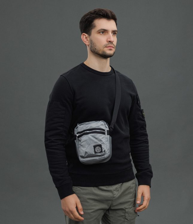 Чоловіча сумка STONE ISLAND 159200015-S0251 V0061, колір сірий | Ціна 13499 грн, фото 3