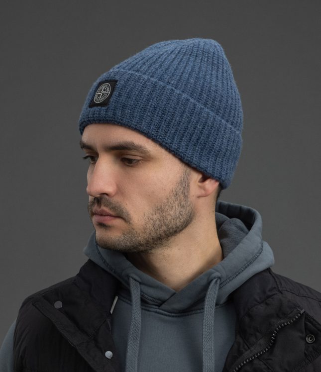 Чоловіча шапка STONE ISLAND 15N100012-S00B4 V0M2B, колір синій | Ціна 8499 грн, фото 2