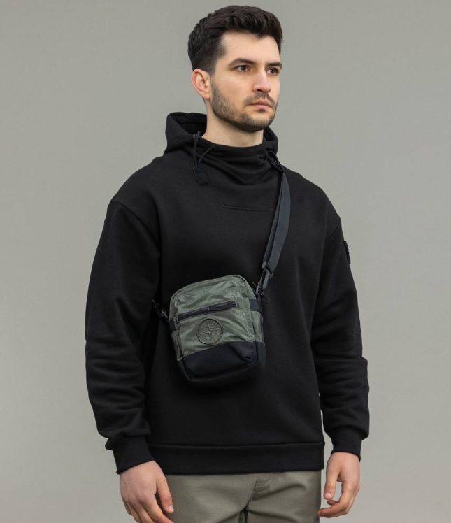 Чоловіча сумка STONE ISLAND 1590876 V0059, колір зелений | Ціна 11499 грн, фото 2