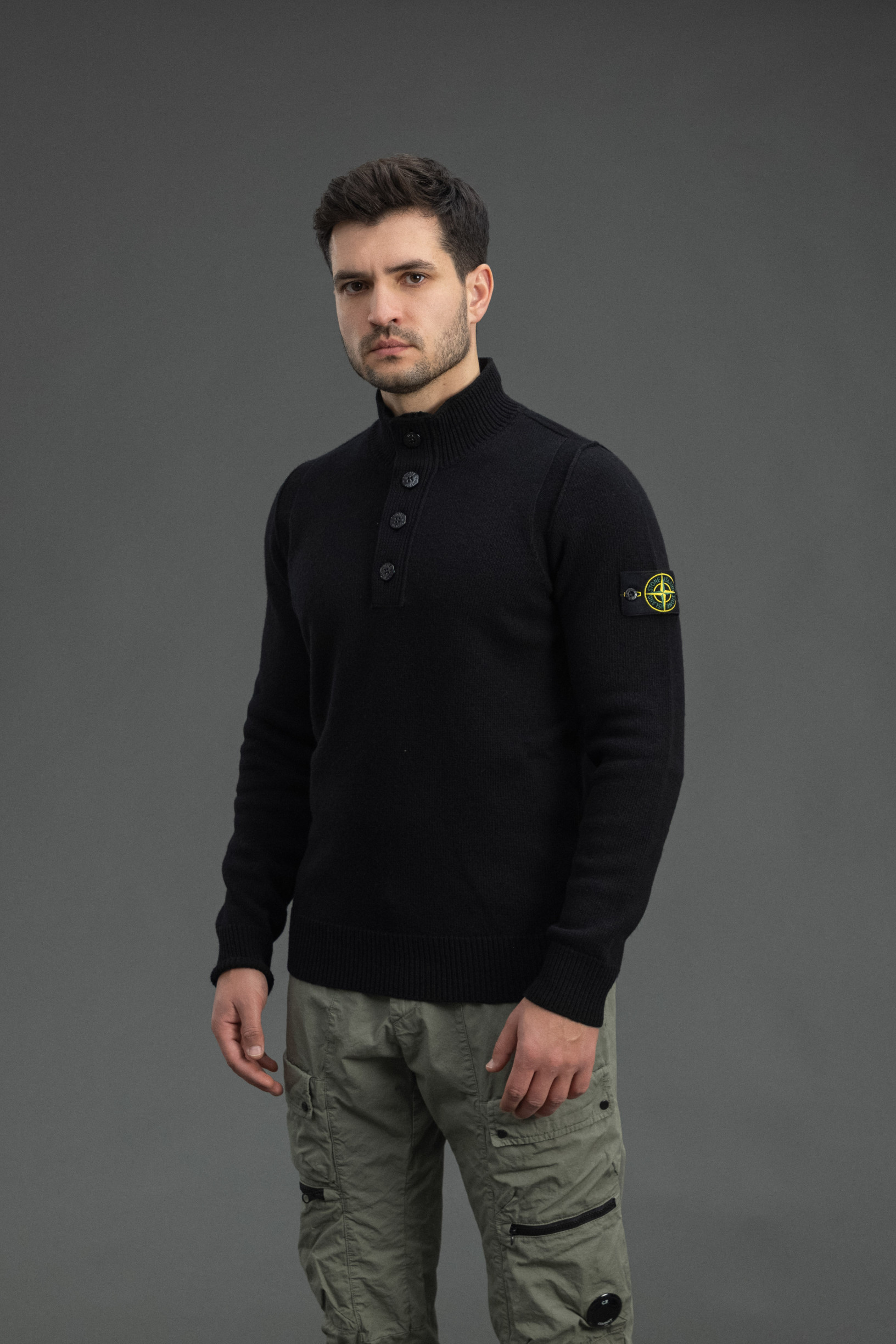 Чоловічий светр STONE ISLAND 155100040-S00A3 V0029, колір чорний