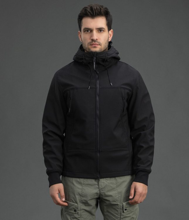 Чоловіча куртка C.P. COMPANY SHELL-R GOGGLE JACKET CMOW700A 006097A COL:999, колір чорний | Ціна 24999 грн, фото 2