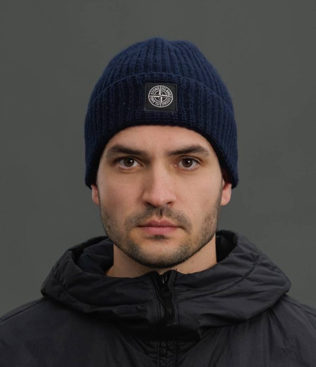 Чоловіча шапка STONE ISLAND 15N100012-S00B4 V0020, колір синій | Ціна 8499 грн, фото 1