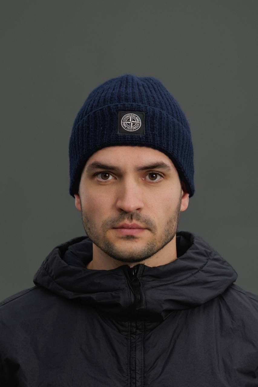 Чоловіча шапка STONE ISLAND 15N100012-S00B4 V0020, колір синій