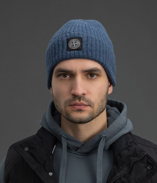 Чоловіча шапка STONE ISLAND 15N100012-S00B4 V0M2B, колір синій | Ціна 8499 грн, фото 1