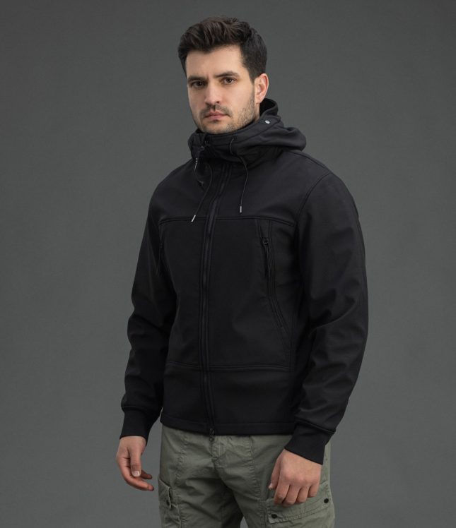 Чоловіча куртка C.P. COMPANY SHELL-R GOGGLE JACKET CMOW700A 006097A COL:999, колір чорний | Ціна 24999 грн, фото 1