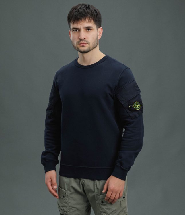 Чоловічий світшот STONE ISLAND 156100008-S0A20 V0020, колір синій | Ціна 20999 грн, фото 1