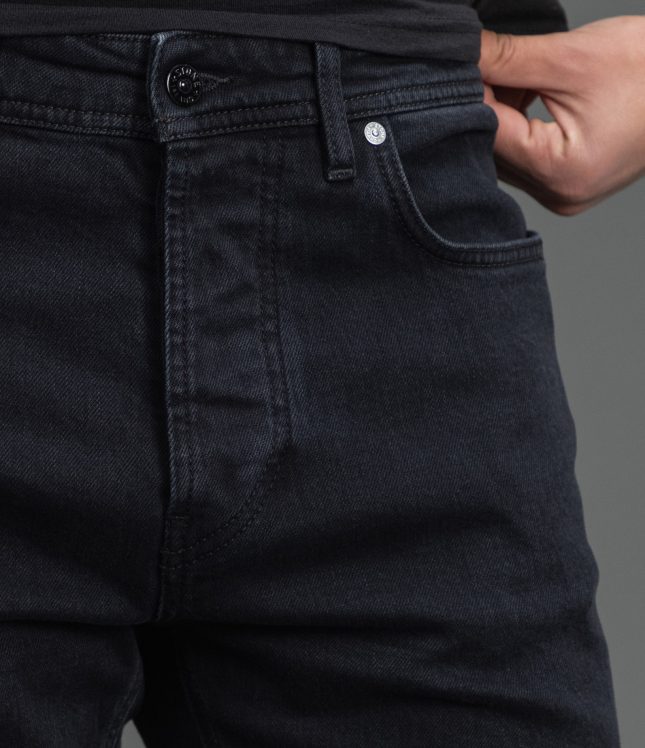 Чоловічі штани STONE ISLAND STRETCH BLACK DENIM-RINSED SLIM 15J100007-S0J11 VJ901, колір чорний | Ціна 18999 грн, фото 3