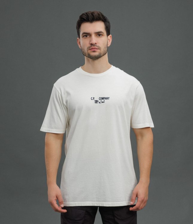 Чоловіча футболка C.P. COMPANY CMTS317A 005431G COL:115, колір бежевий | Ціна 7499 грн, фото 2