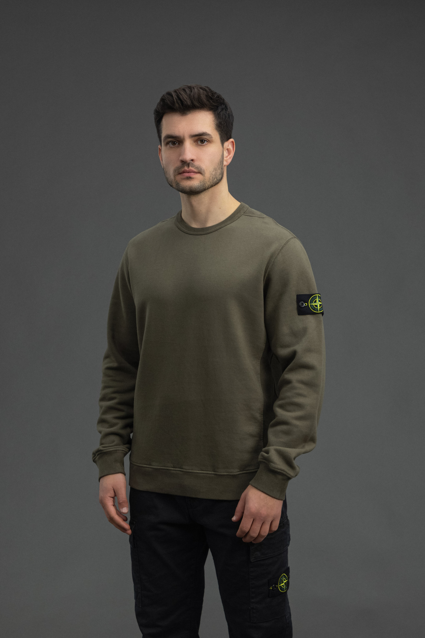 Чоловічий світшот STONE ISLAND 156100028-S0A20 V0054, колір зелений