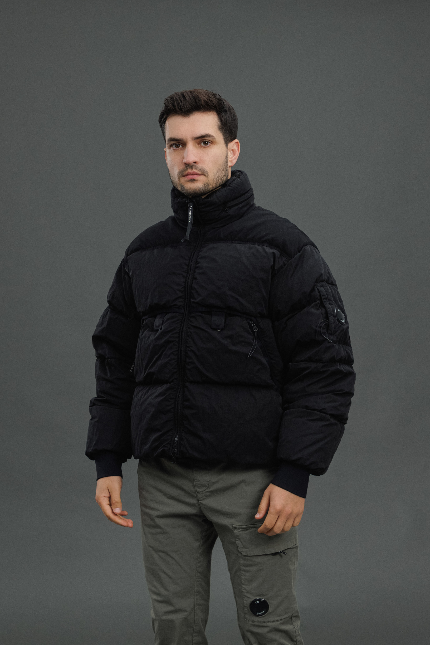 Чоловіча куртка C.P. COMPANY ECO-CHROME R GARMENT DYEING DOWN JACKET CMOW175A 006369G COL:999, колір чорний