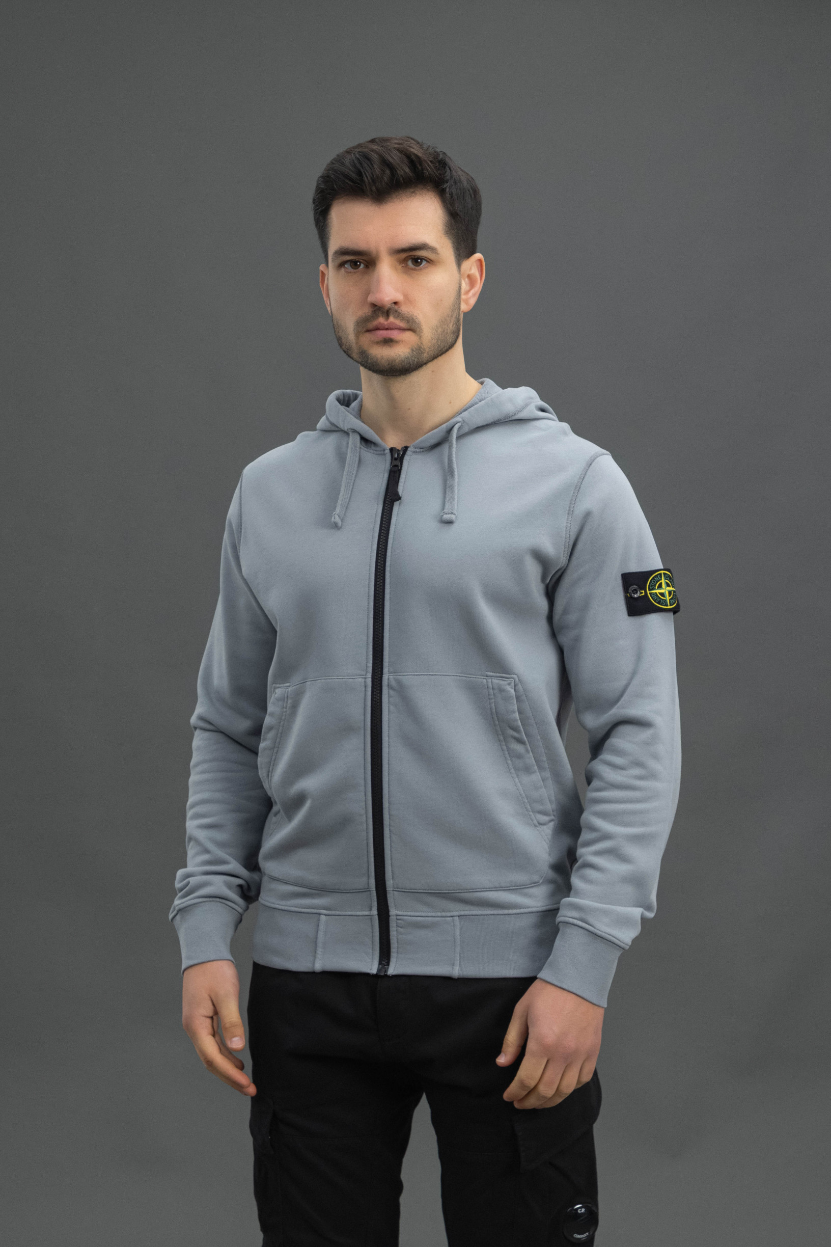 Чоловіче худі STONE ISLAND 1564251 V0066, колір сірий