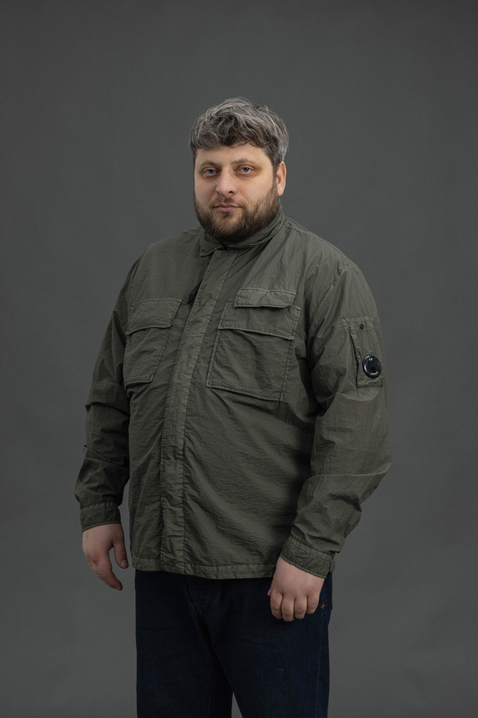 Чоловічий оверширт C.P. COMPANY CMOS135A 005783G COL:674, колір зелений