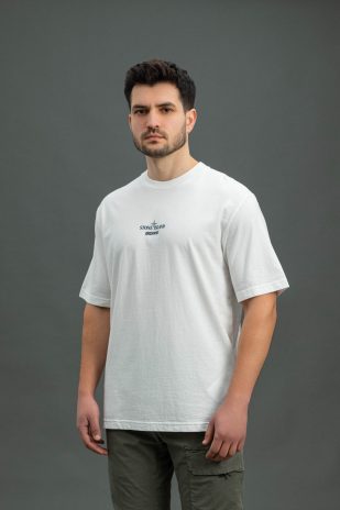 Чоловіча футболка STONE ISLAND 152100037-S0091 V0001, колір білий