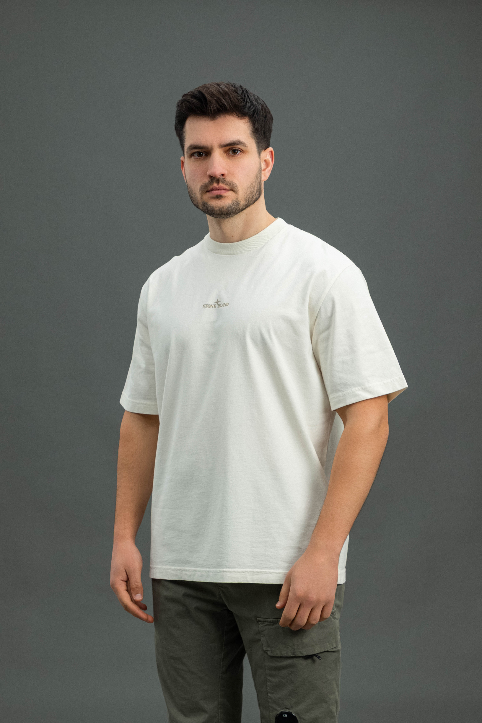 Чоловіча футболка STONE ISLAND 152100037-S0197 V0093, колір бежевий