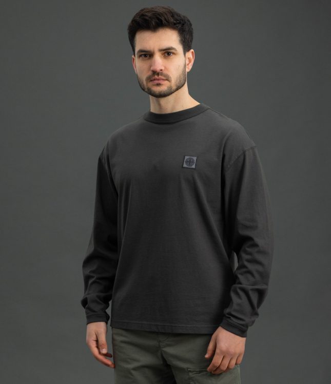 Чоловічий лонгслів STONE ISLAND 152100024-S0115 V0062, колір сірий | Ціна 9599 грн, фото 1